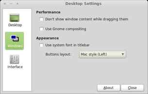 Linux Mint 10 Desktop Settings